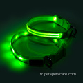 Collier de chien LED LED rechargeable à eau réglable USB